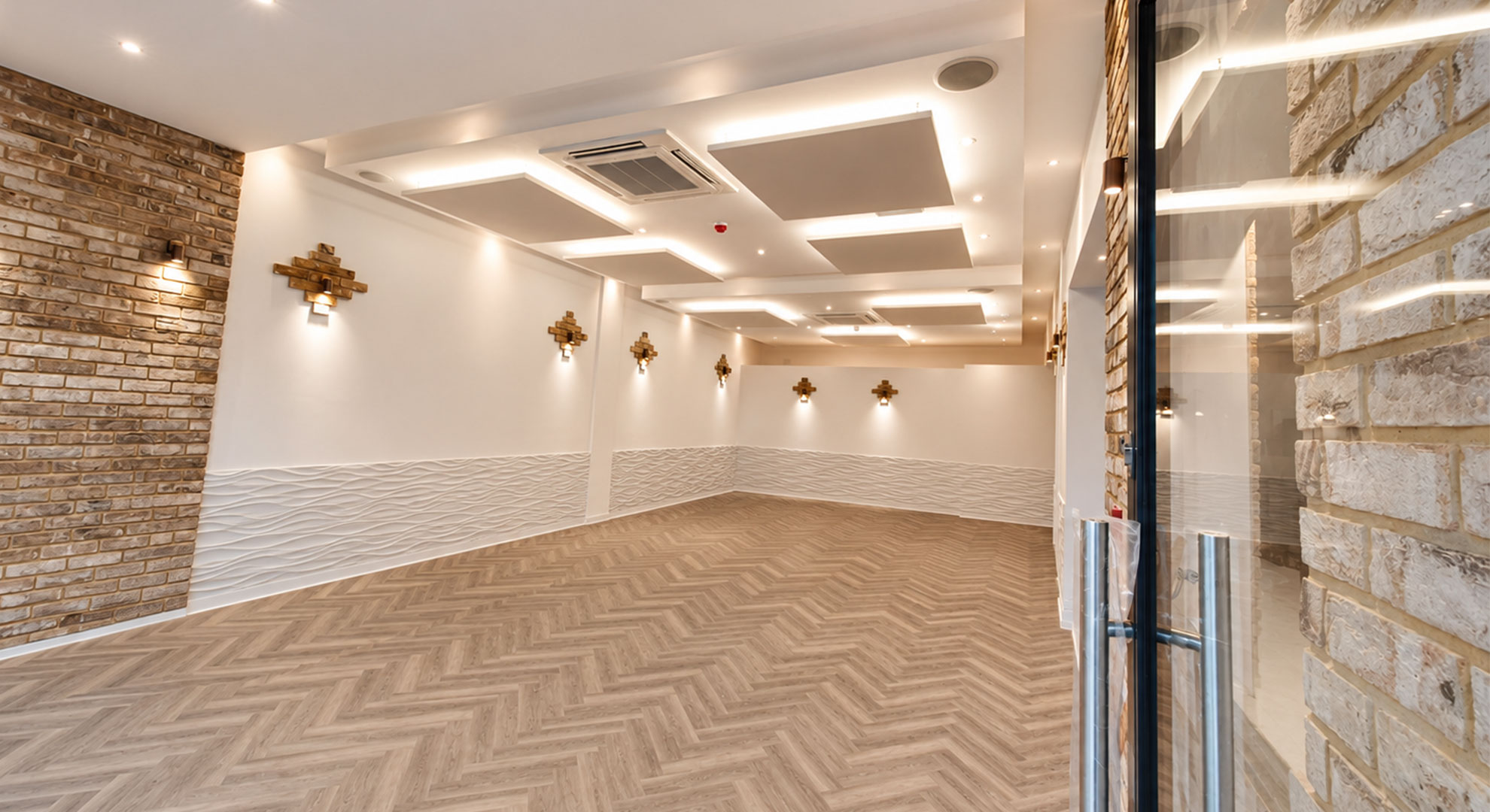 Electrician working on commercial installation